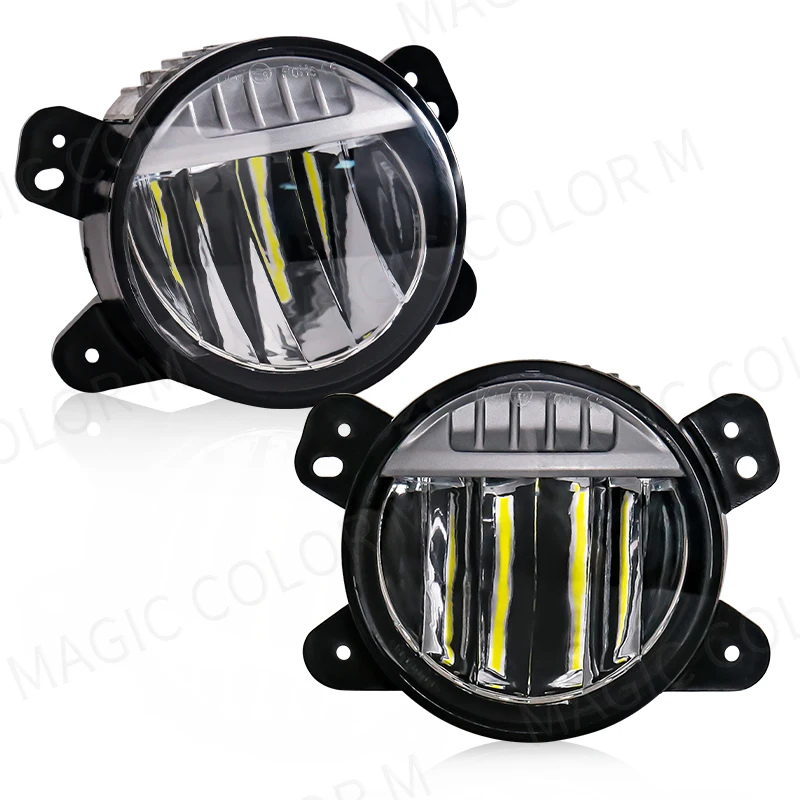 1 Pair Fit For Jeep Wrangler JL Car Fog Light Assembly High Power Off Road 6500K Front Bumper Fog Lamp Headlight 12V Accessories