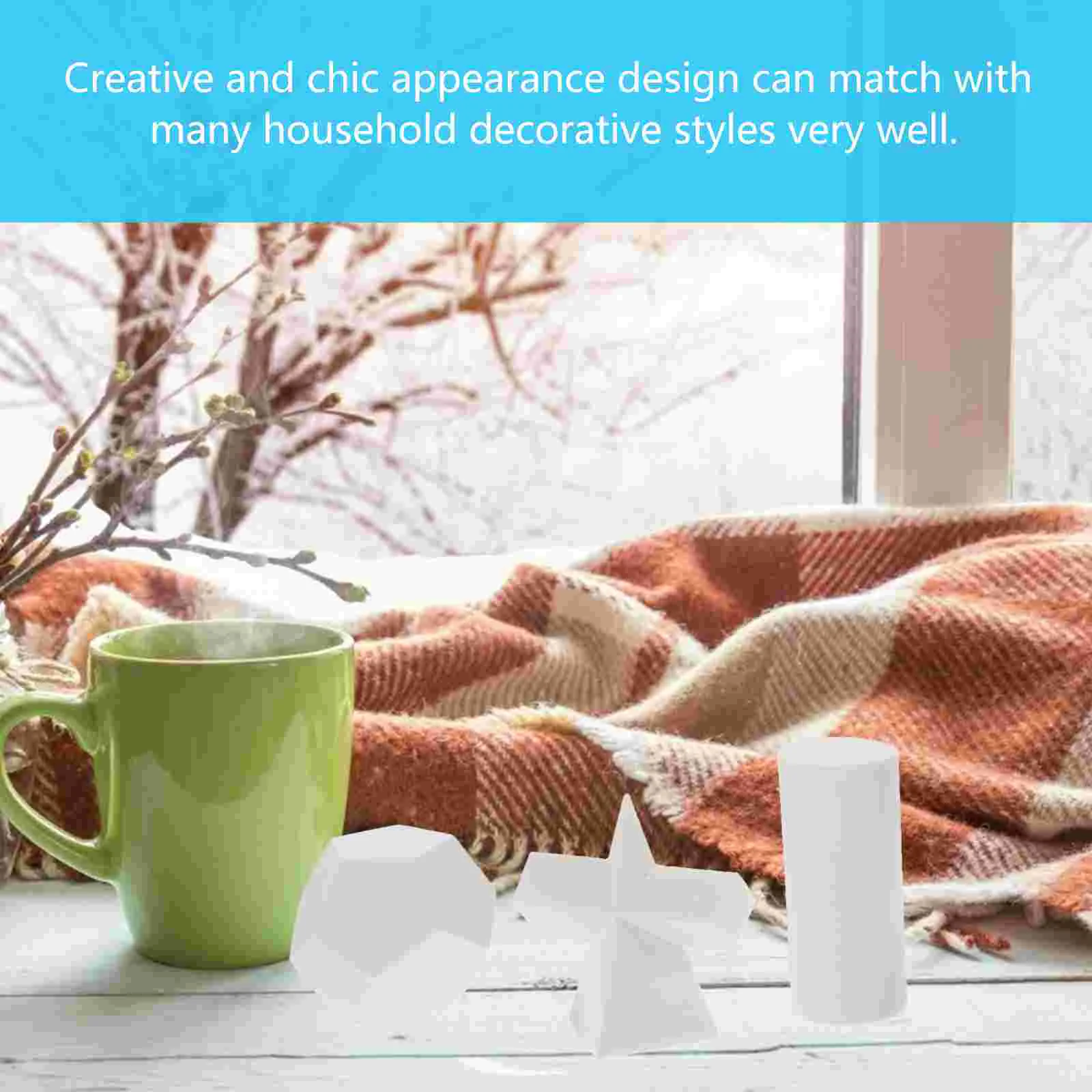 5 Pcs Sketch Geometry Simulation Gypsum Drawing Model Statue Geometric Shapes Resin 3D Minimalist Figurine