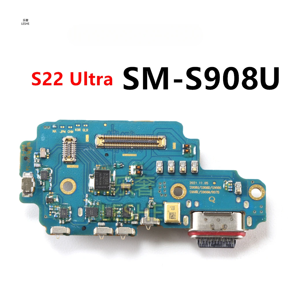 Poort Opladen Board Flex Voor Samsung Galaxy S22 Ultra 5G S908B/U/N/E/W Dual SIM Type-C Connector Dock Charger Kabel