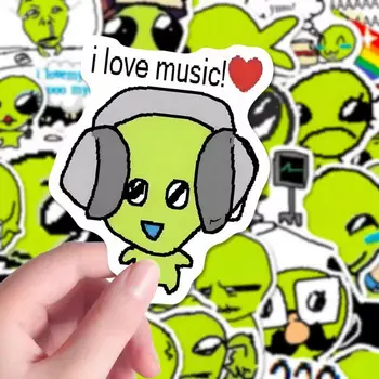 10/52片趣味眼睛Q版綠色外星人貼紙DIY材料裝飾,適用於手機殼、筆記型電腦、桌面、水瓶、兒童貼紙 12 最佳銷售 滑稽的貼紙 - №2