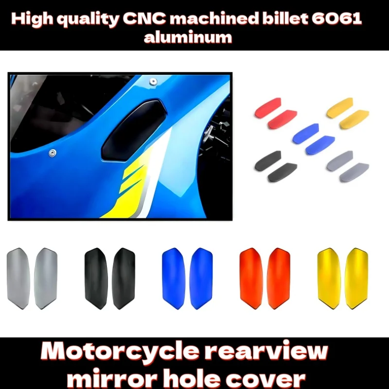 

For Suzuki GSX-R 1000R 2017 2018 2019 2020 2021 2022 2023 2024 gsxr-1000r Motorcycle Block Off Cap Mirror Hole Covers Mount