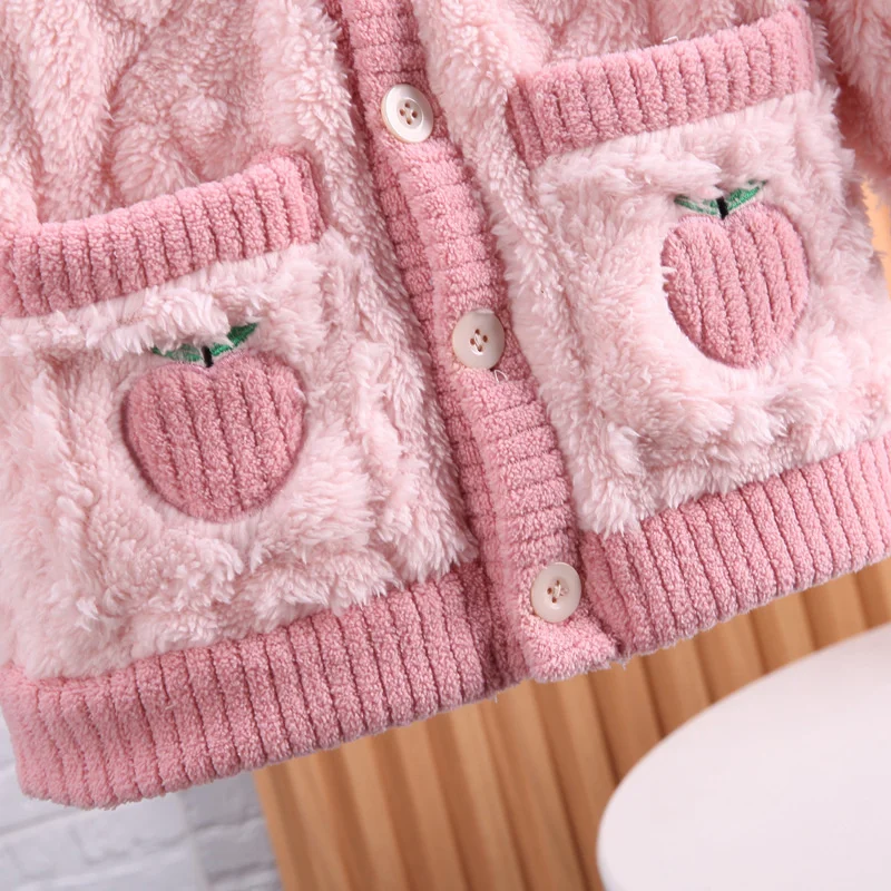 New Winter Sleepwear Baby Girls Clothes Children Warm Long Sleeved Pajama Top And Pants Toddler Casual Costume Kids Tracksuits