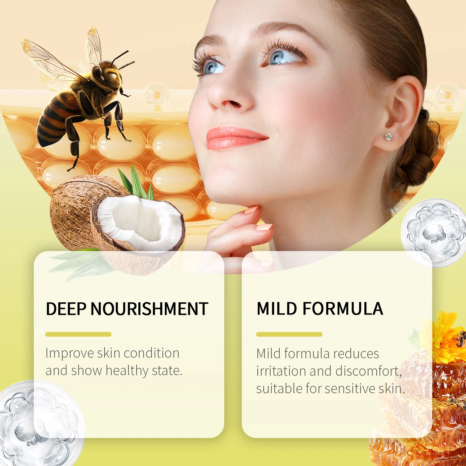 Hoygi Beesvenom crema para eliminar el acné brillo refrescante Control de aceite equilibrio piel suave hidratante cuidado de la piel hidratante