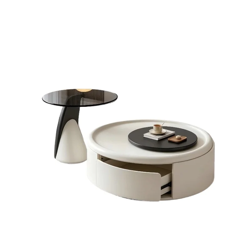 Coffee table and side table sets and rotating trays Eco-friendly and durable living room furniture