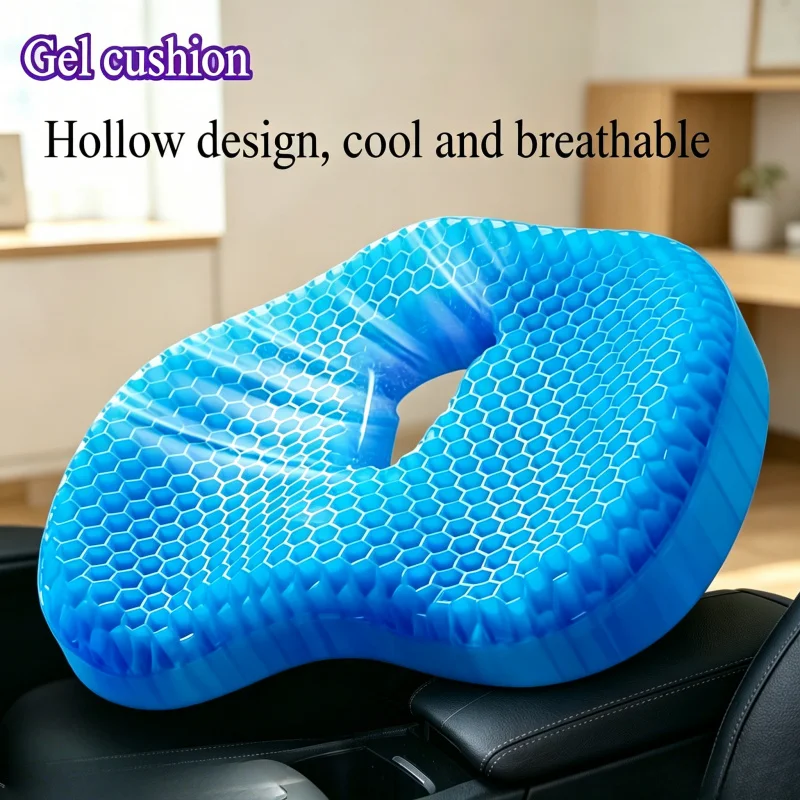1 Pcs Thickened Hollow Gel Seat Cushion Cooling Honeycomb Chair Pad Hip Waist Support For Office Sofa Car Auto Seat Wheelchair
