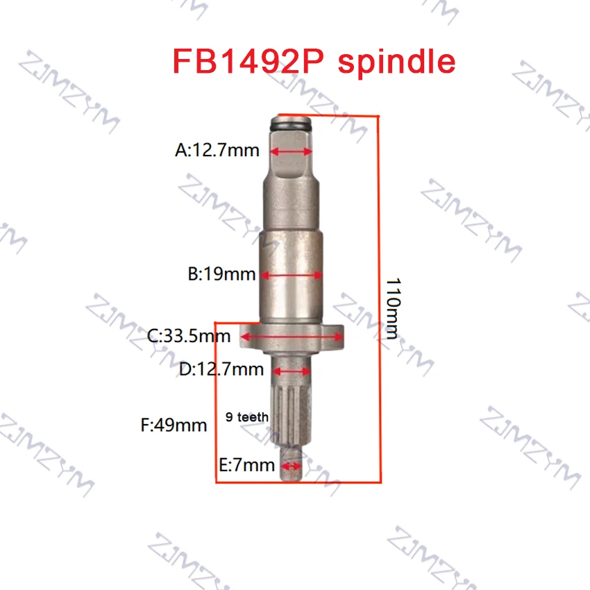 Pneumatic Wrench Accessories Air Impact Wrench Anvil Driver Spindle Axis Pneumatic Impact Wrench Spindle Repair Part 93/96/103mm