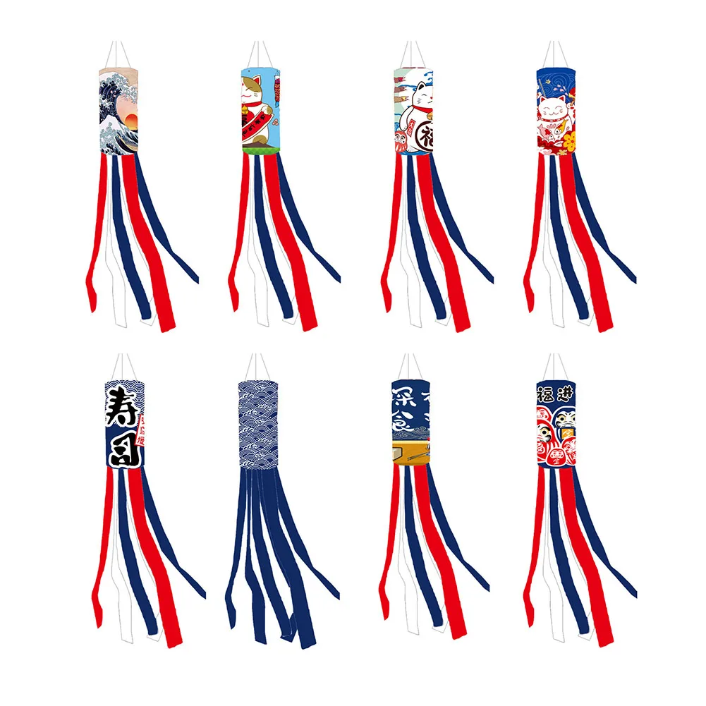

Waterproof Carp Windsock Streamer Hanging Banner 100cm Fish Flag Festival Supplies Ornaments Craft for Restaurant Sushi Garden