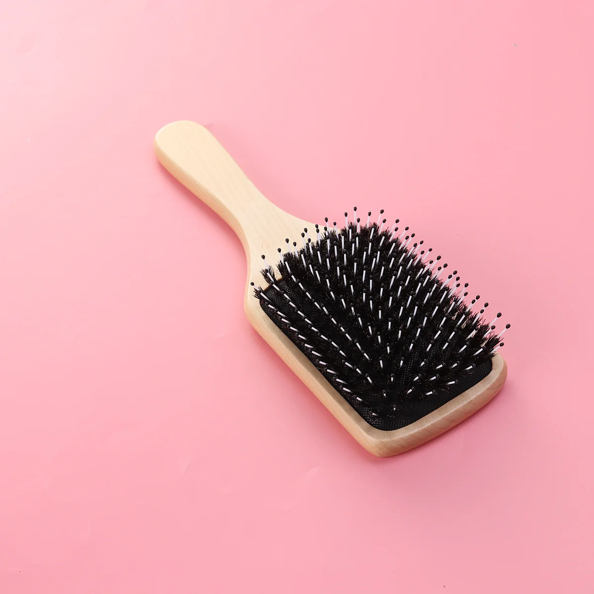 

Щетка для волос из натуральной щетины кабана, деревянная щетка для укладки тонких обычных вьющихся волнистых волос, массажная расческа для кожи головы, статическая