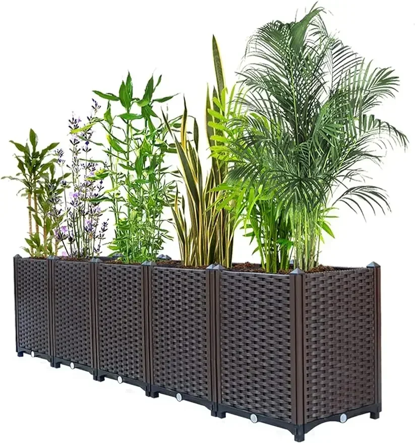 

Large Planters for Outdoor Plants Raised Garden Bed Boxes, Raised Plant Pots Perfect for Garden Patio Balcony Deck