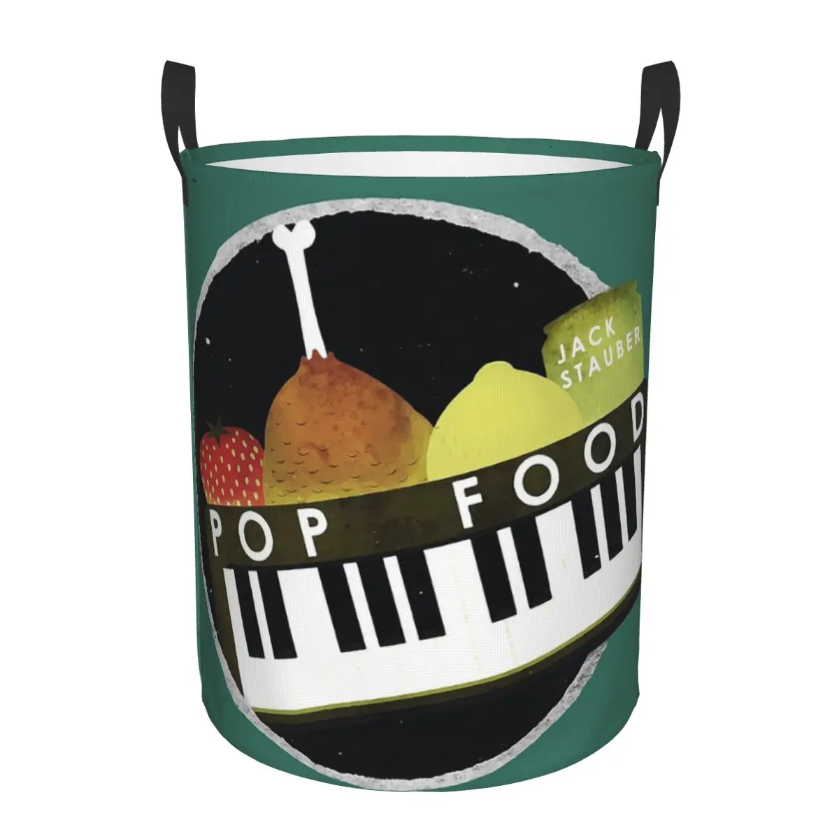 

Корзина для белья Jack Stauber Pop Food Album Cover, складная, большая, водонепроницаемая, для одежды и игрушек, для дома и детской комнаты