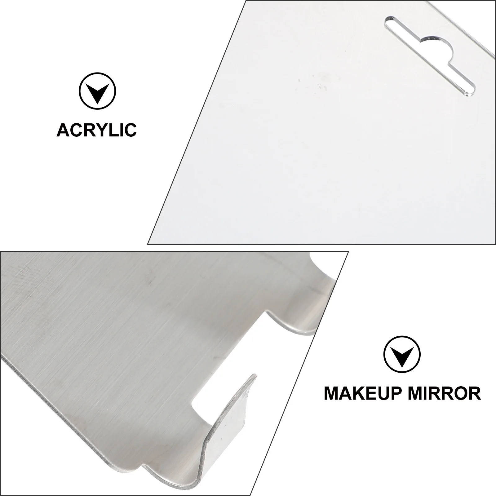 

1Set Fog-Proof Mirror Anti-Fog Durable Bathroom Shaving Mirror with Razor Shelf Travel Makeup Portable Unbreakable