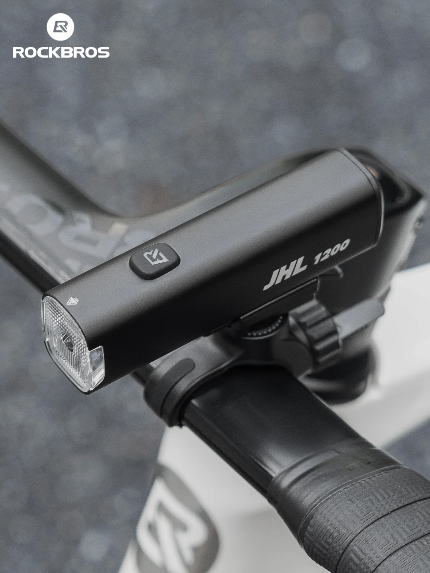 AliExpress ROCKBROS Bicycle Light 1200LM 5000mAh Type-C Rechargeable Headlight Anti-glare Design IPX6 Flashlight Quick Release Bike Light