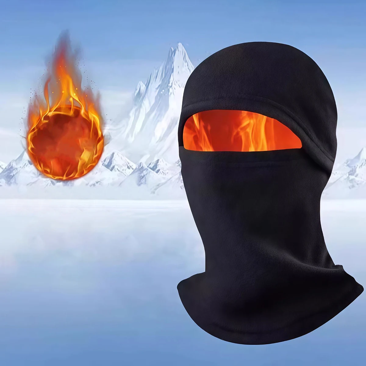 Winter-Fahrradmaske, thermische winddichte Sturmhaube, Skimaske für Männer und Frauen, warme Polarfleece-Maske für Outdoor-Sport, Motorrad, Gesichts-Skimaske. – Detail 5