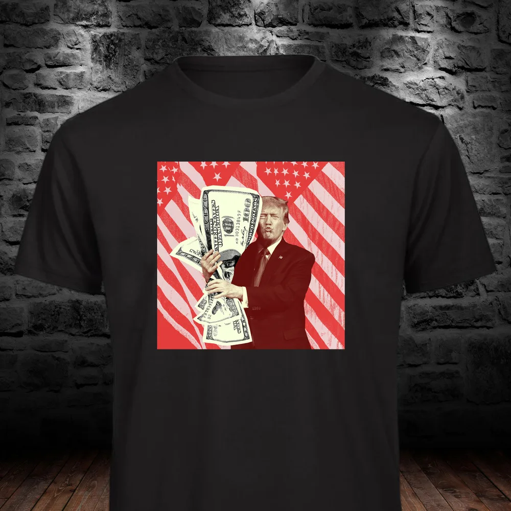 

Футболка унисекс с изображением веселого Трампа, футболки с рисунком аниме для мужчин и женщин, футболки Y2K, топы унисекс, летние с коротким рукавом