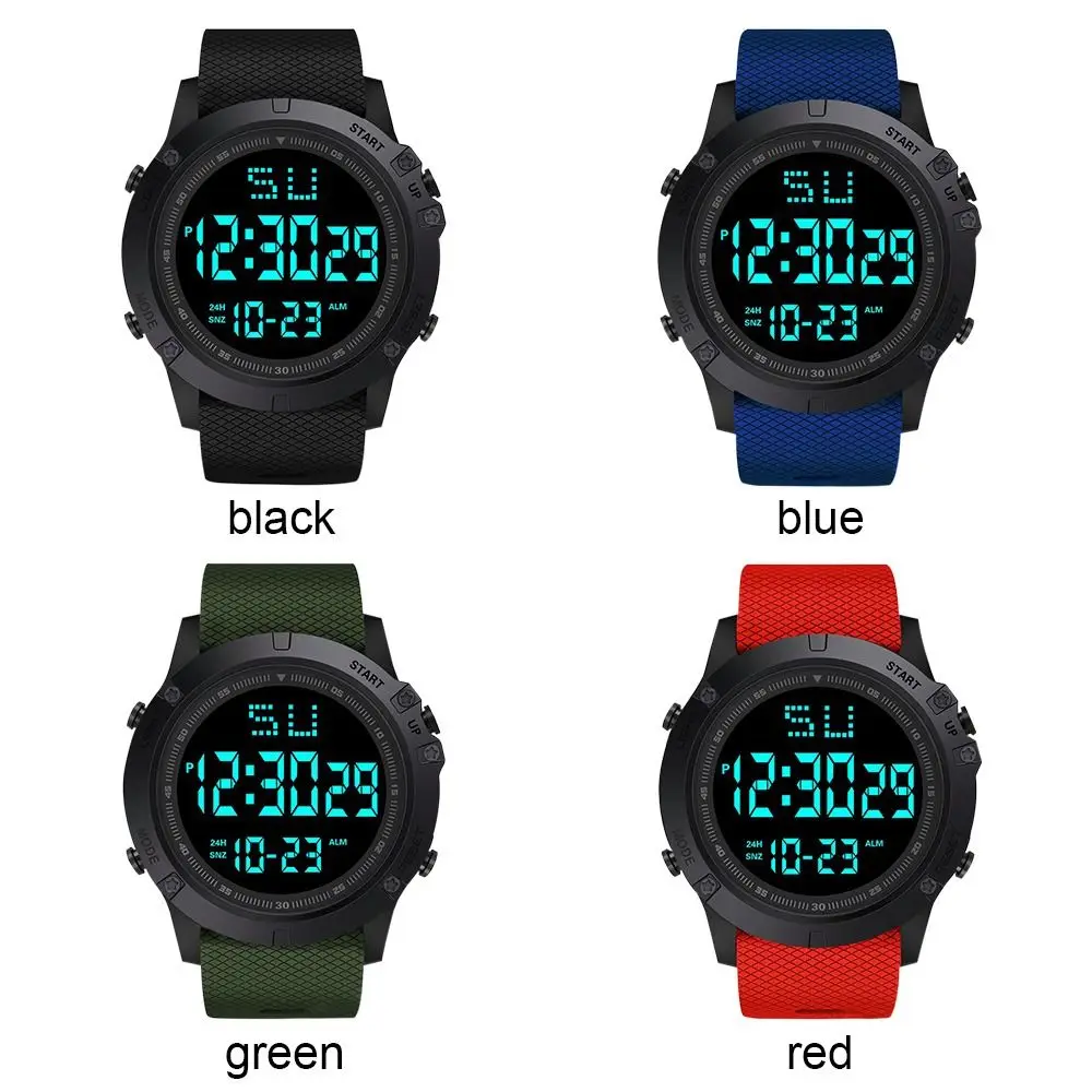 Reloj deportivo impermeable de esfera grande para hombre, reloj Digital Simple informal, pantalla LED multifuncional