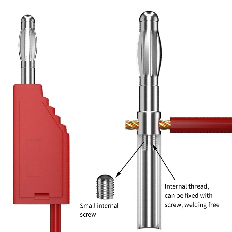A97I-10Pcs/Set Connector Plug J.10054 4Mm Stackable Plug Banana Plug Face Connector Wire Multi-Function Plugs
