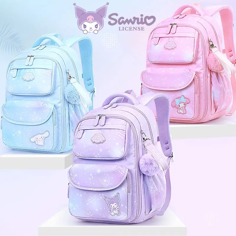 

Sanrio Hello Kitty Cinnamoroll Anime Kawaii Schoolbag Cute Cartoon Kuromi Large Capacity Lightweight Waterproof Backpack Gifts