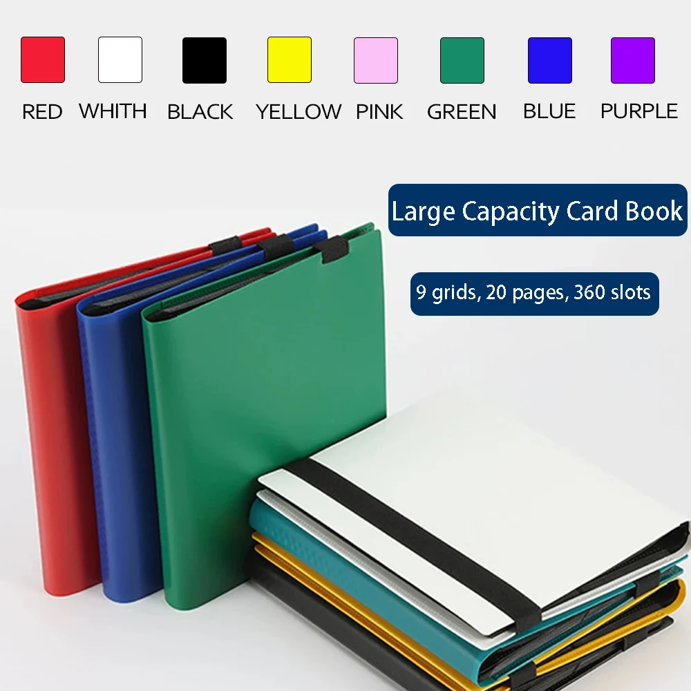 8 color Card Binder Storage Card Book Trading Card Album,Side Loading Card Collection Folder for PTCG /YGO /Photo /Game Cards  ﻿