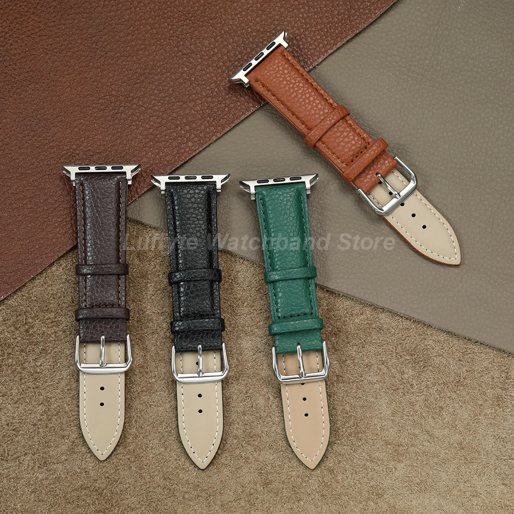 Lederarmband für Apple Watch 46mm 42mm 44mm 40mm 41mm 45mm Damen Herren Armband für IWatch Series 11 10 9 8 SE 7 6 Gürtel