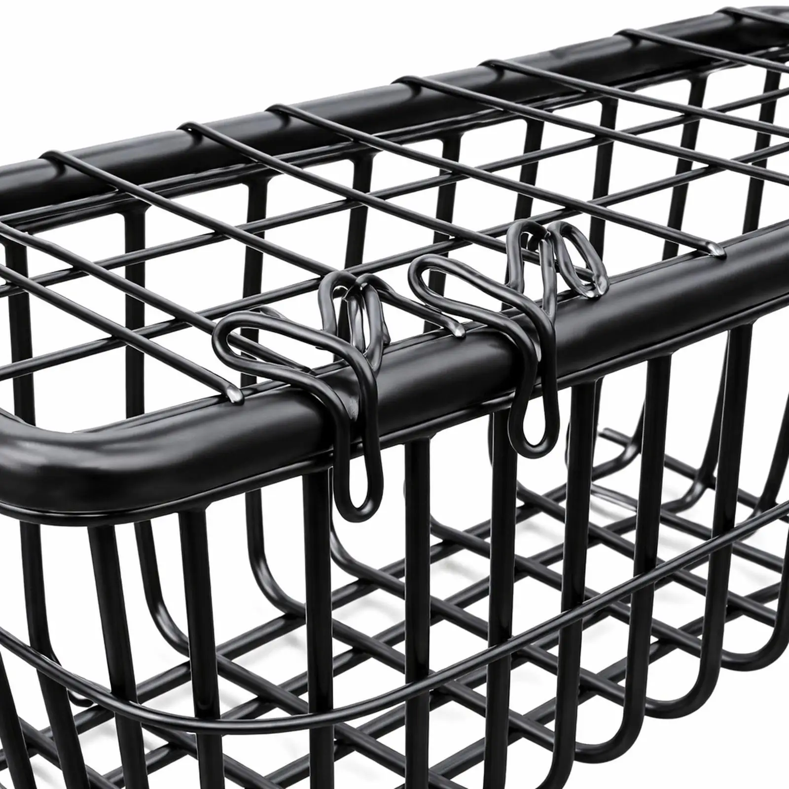 Electric Rear Basket with Cover Lightweight Metal Wire Easy to Install Rear Rack