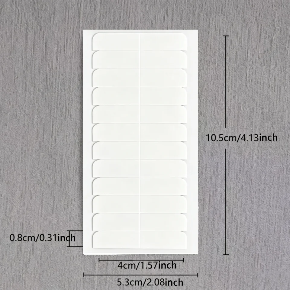 360 Tabs/Lots 30 Sheets 0.8cm*4cm No Shine White Adhesive Tape Waterproof Tape for Tape Hair Extension