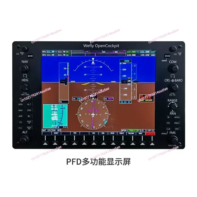 P3D Microsoft Simulated Flight G1000 Integrated Aerophone PFD/MFD Display Panel 10.4-Inch LCD Meters Display xplan/FSX/MSFS2020