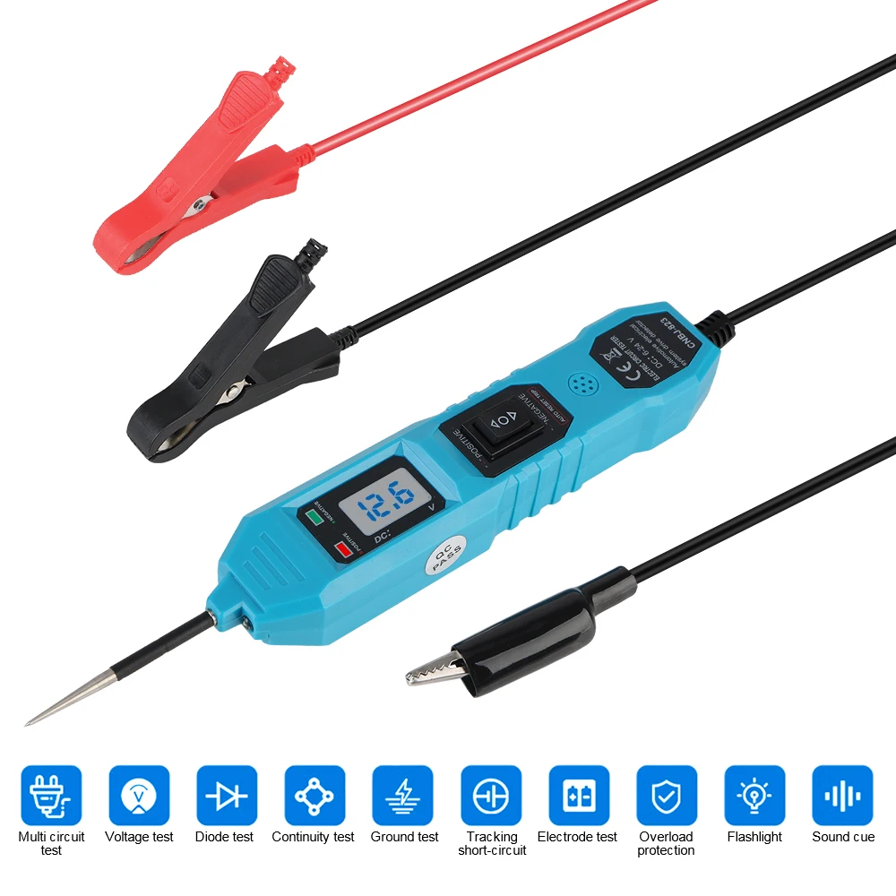 Diagnostic Tool Probe Pen 12V/24V Multifunctional Car Electrical System Tester Voltage Test Digital LCD Display Auto Accessories