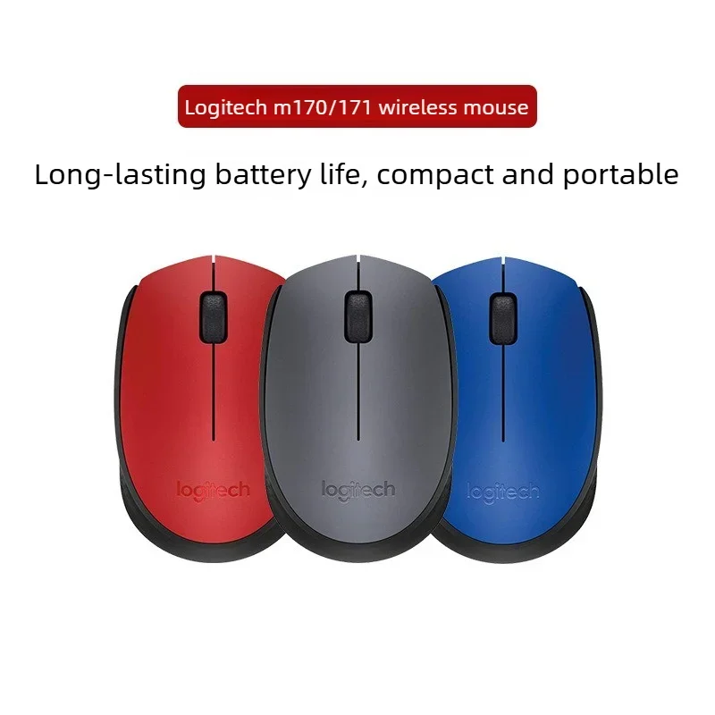 Logitech M170 Wireless Mouse 2.4G Nano Receiver 1000DPI Ergonomic Portable Office Home Computer Mouse for PC Laptop