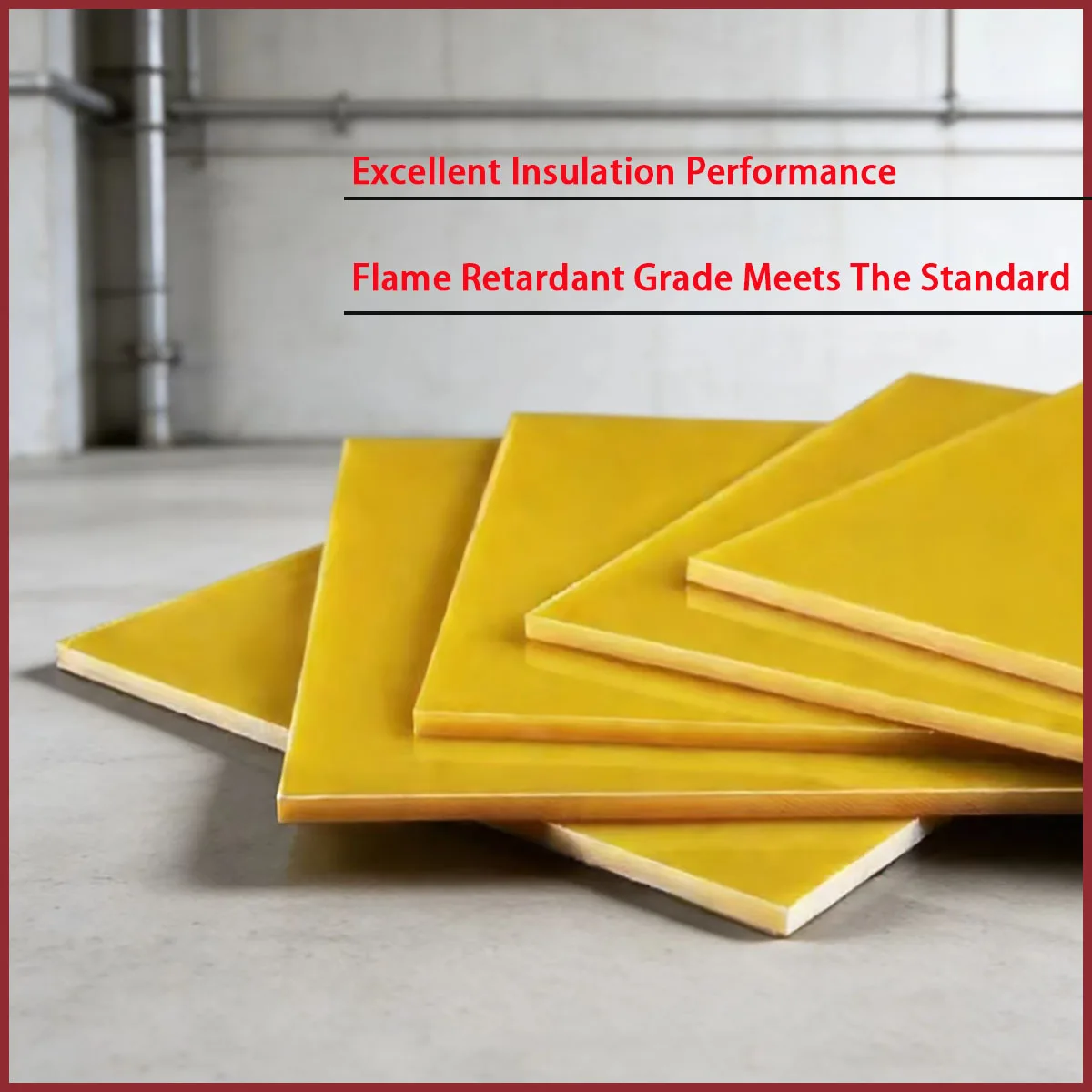 Yellow FR-4 fiberglass board T: 0.5-5mm for PCB substrates, electrical insulation, mechanical fixtures, etc