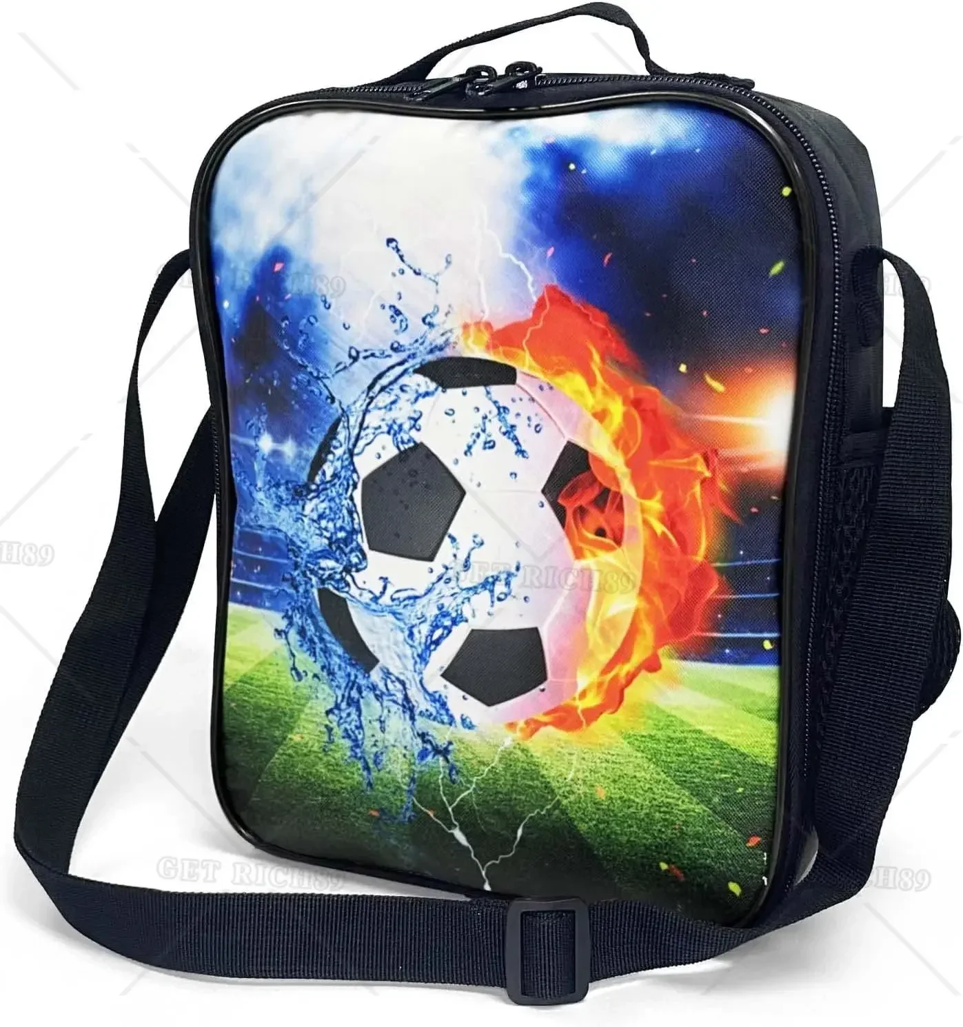 Sports Baseball Lunch Box for Boys Girls Insulated Lunch Bag for Kids Waterproof Reusable School Baseball Cooler Lunch Sacks