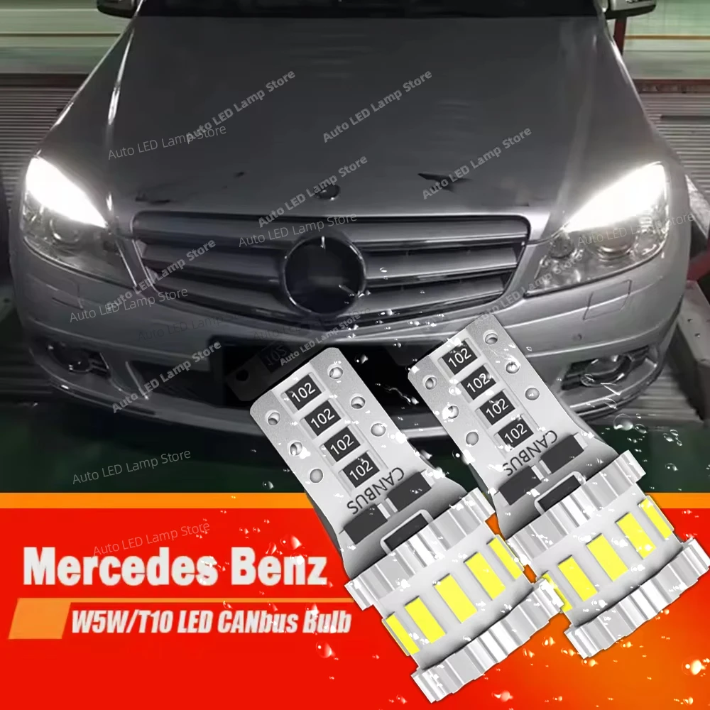 

Auto Lamp T10 LED Canbus Car Clearance Light 6000K White Bulbs Plug and Paly For Mercedes Benz C-Class W203 W204 C63 C200 C180