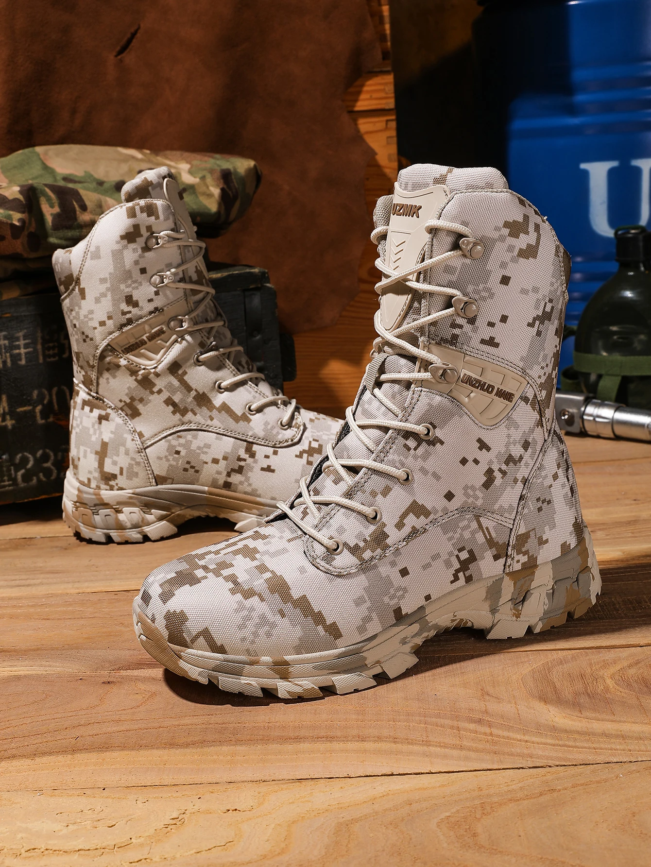 Herren-Tarnstiefel für das Training, Ganzjahres-Antirutsch-Atmungsaktive Outdoor-Feld-Wanderstiefel, Professionelle Taktische Kampfstiefel – Detail 19