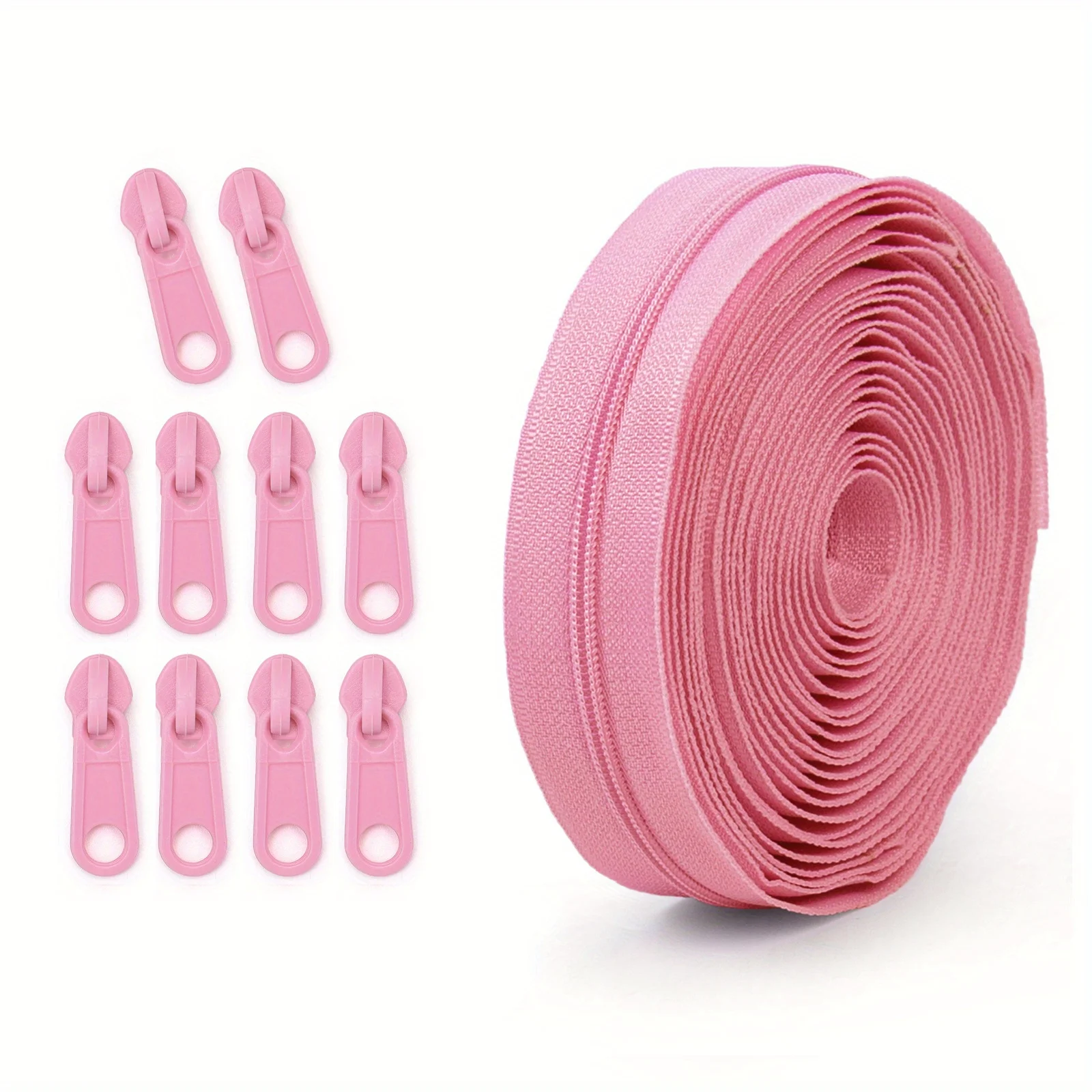 1 groep = 4,5 m rits + 10 plastic ritskoppen, 20 kleuren optioneel, thuis naaien DIY vervangende rits - afbeelding 1