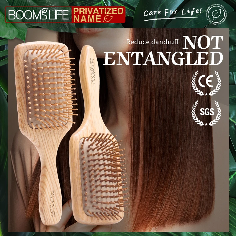 

Profesional Hair Brush Women Wooden Hair Comb Healthy Cushion Massage Scalp Brush Paddle Hairbrush Wide Tooth Comb Hair Care