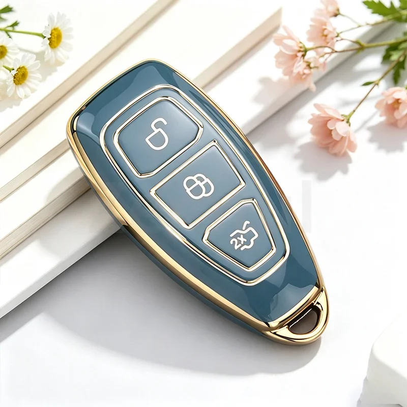 Shell For Ford Focus 3 4 ST Mondeo MK3 MK4 Fiesta Fusion Kuga Ecosport TPU Car Smart Protect Fob Key Case Cover Accessories