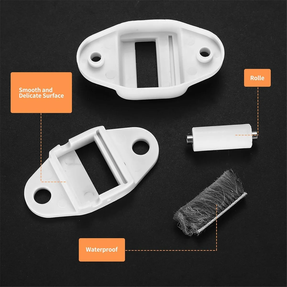 حزمة دليل الحزام مكونة من 8 حزام دليل مصراع الأسطوانة دليل الحزام مع الأسطوانة والفرشاة دليل الحزام الأعمى (لف ما يصل إلى 23 مم عرض الحزام #2