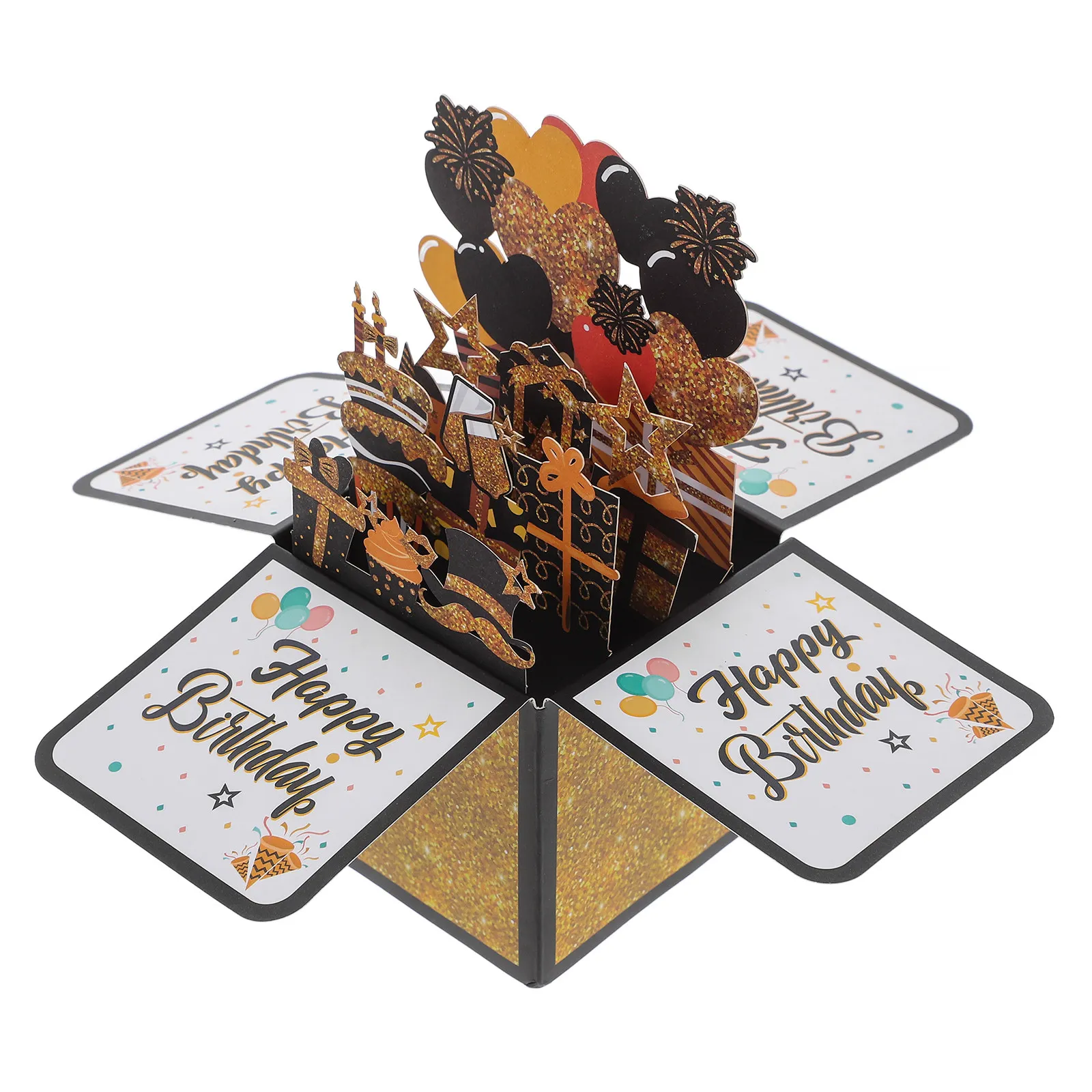 

Up Birthday Card Thickened Paper Handcarved Hollow Design Vibrant Colors Blank Interior for Personalized Messages Home