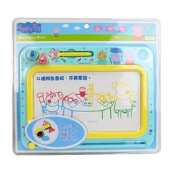 Peppa 돼지 자기 드로잉 보드 컬러 자기 펜 아기 퍼즐 장난감 DIY 낙서 시뮬레이션 어린이 선물 유아 교육