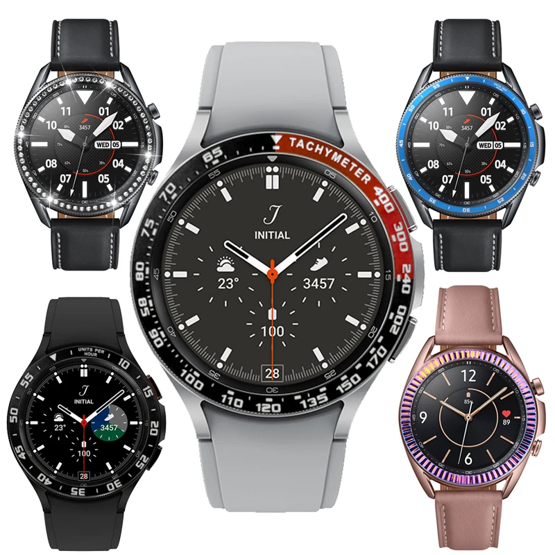 Hojnost lepidlo pouzdro galaxy hodinky 4 klasický 42mm 46mm příslušenství kov luneta pro Samsung galaxy watch3 41mm 45mm obal prsten