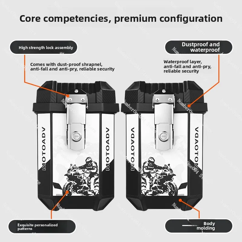 New Universal Motorcycle Plastic Side Cases Quick Release Waterproof Rear Trunk Non Aluminum Alloy