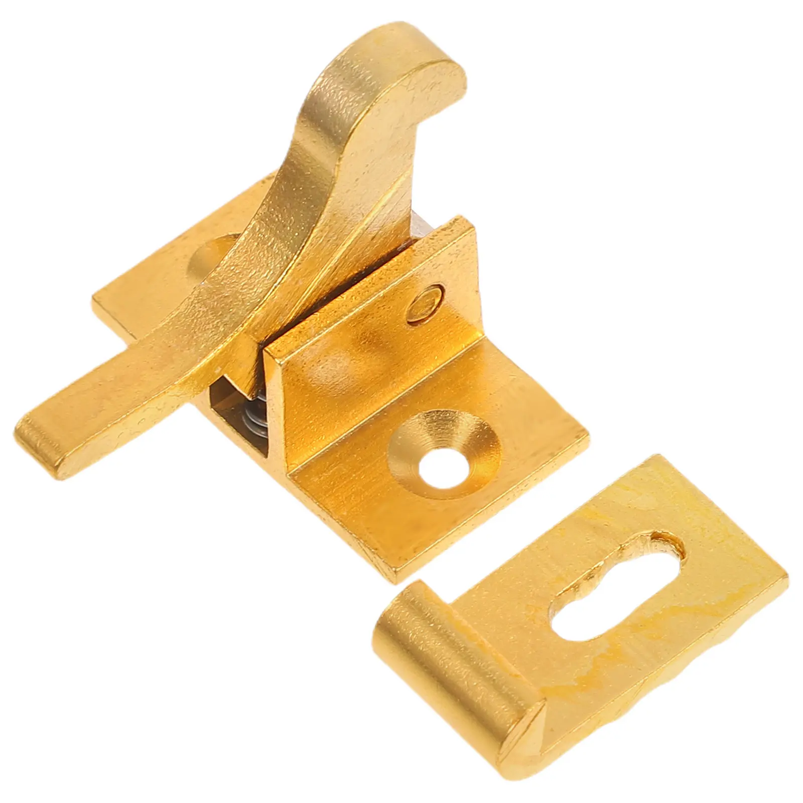 1Set Brass Window Latch Retro Security Buckle Automatic Lock Cabinet Door Latch Anti-Theft Hardware Brass Retro Security Buckle