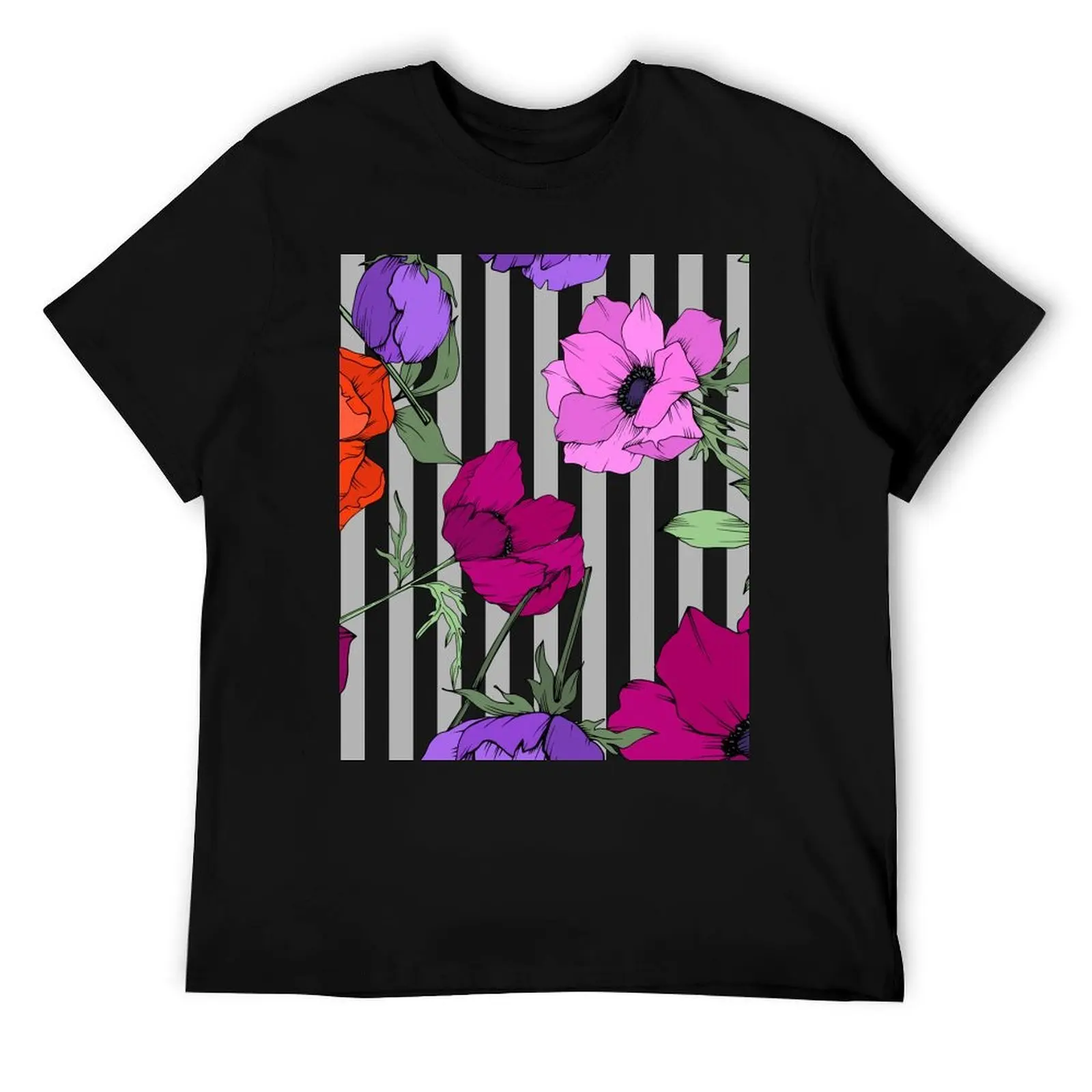 

Pretty ,red,purple,orange anemones flowers T-Shirt funny t shirts man t shirts for man graphic funny T-Shirt