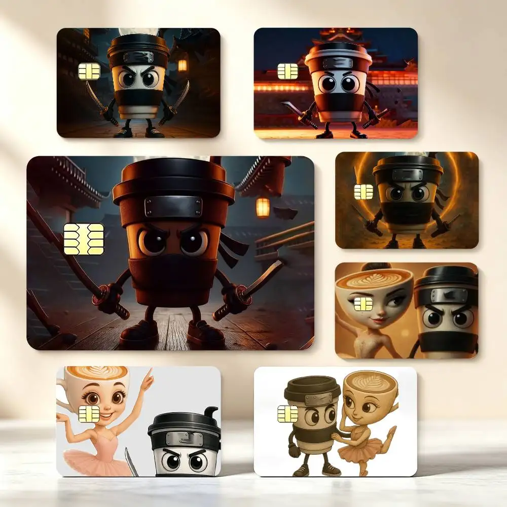 Cartoon Cappuccino A-Assassino High‑Def Game Chip Decals Credit Card Tiny Waterproof Vinyl Decor Practical Present