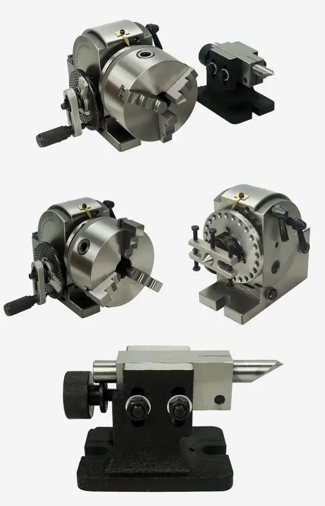 Dividing Head BS-0 5 Inch 3 Jaw Chuck Precision Semi Universal  for Milling Machine Rotary Table With 100mm 125mm 3-jaw Chuck
