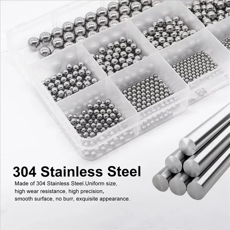 304 Stainless Steel Ball High Precision Bearing Ball Small Smooth Solid Bead Ball Round Bead Dia 2mm-10mm MTB Kid Bike Scooter