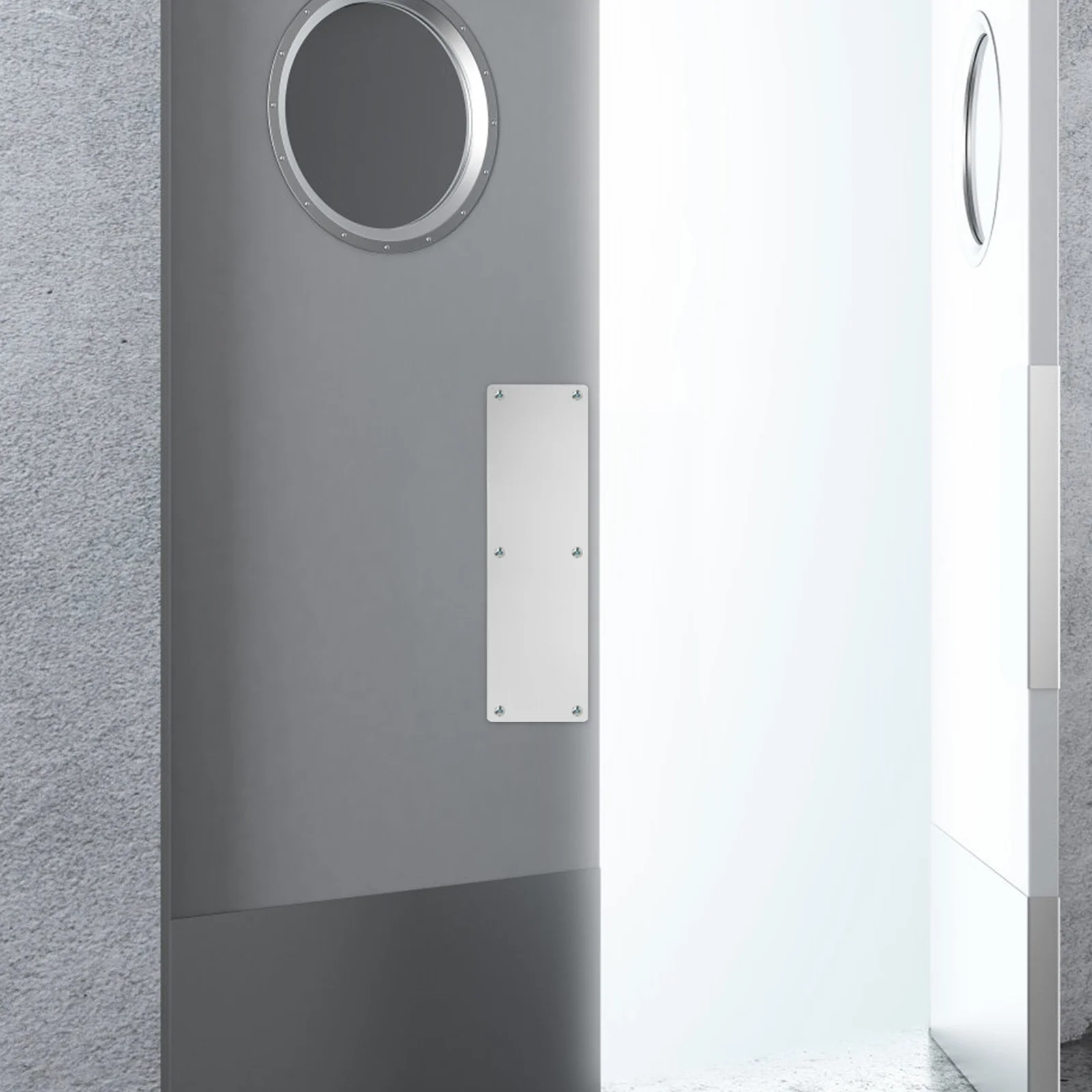 

Door Push Stainless Steel For Interior Doors Easy Installation Modern Metal Finger Plate Hardware Accessory Kick Plate For