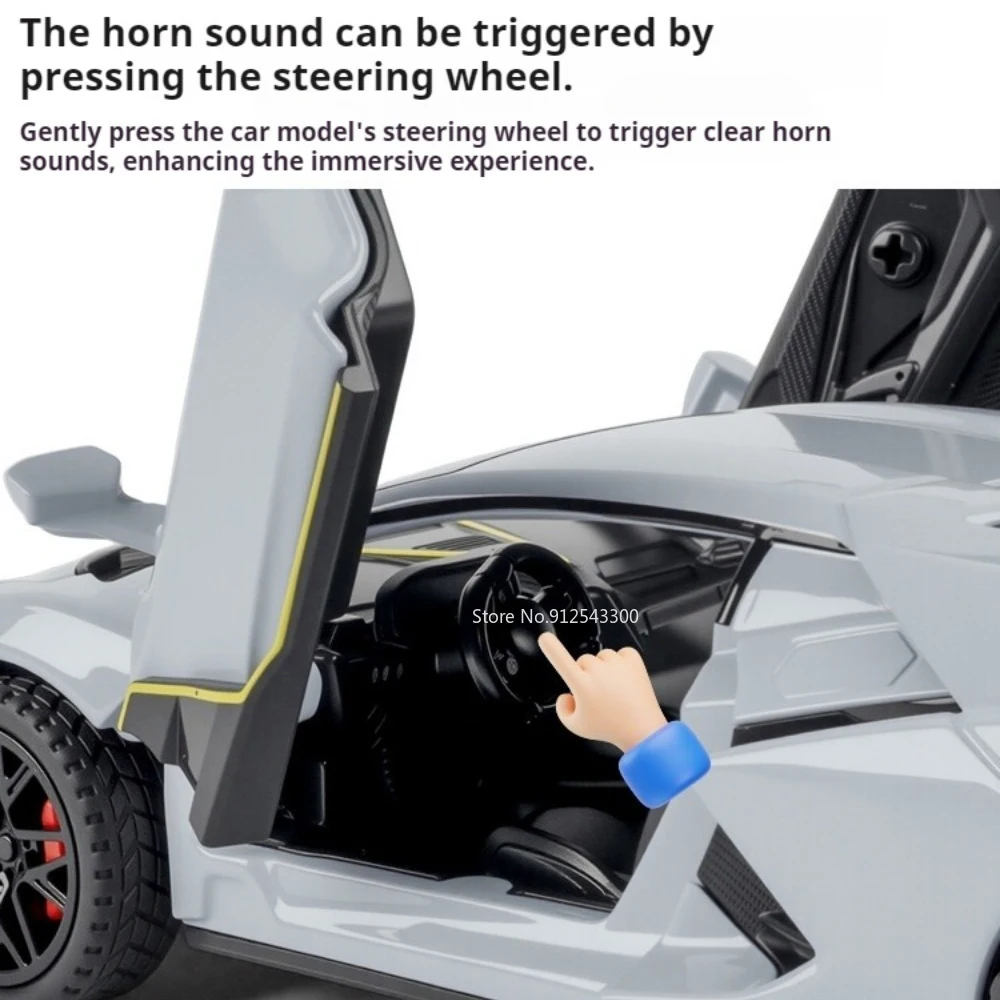 รถของเล่นรุ่น 1:32 Revuelto Mansory Countach LBWK ตัวถังโลหะ ยางยาง ล้อเลียนแบบเหมือนจริง ของตกแต่ง