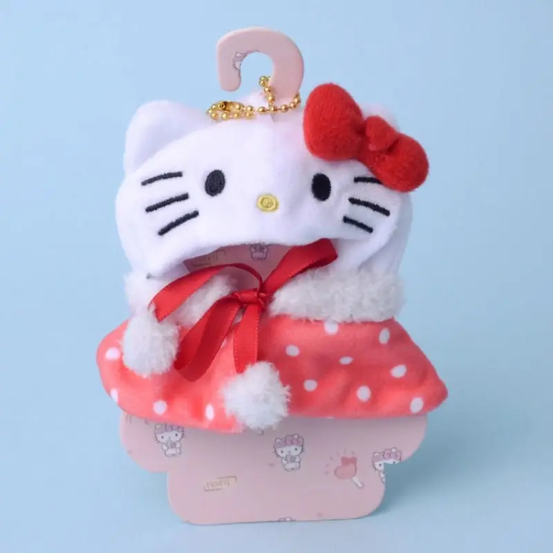 10cm Doll Clothes Cute Cartoon Anime Character Baby Clothes Sanrio Kuromi Melody Plush Cloak Clothes Decoration