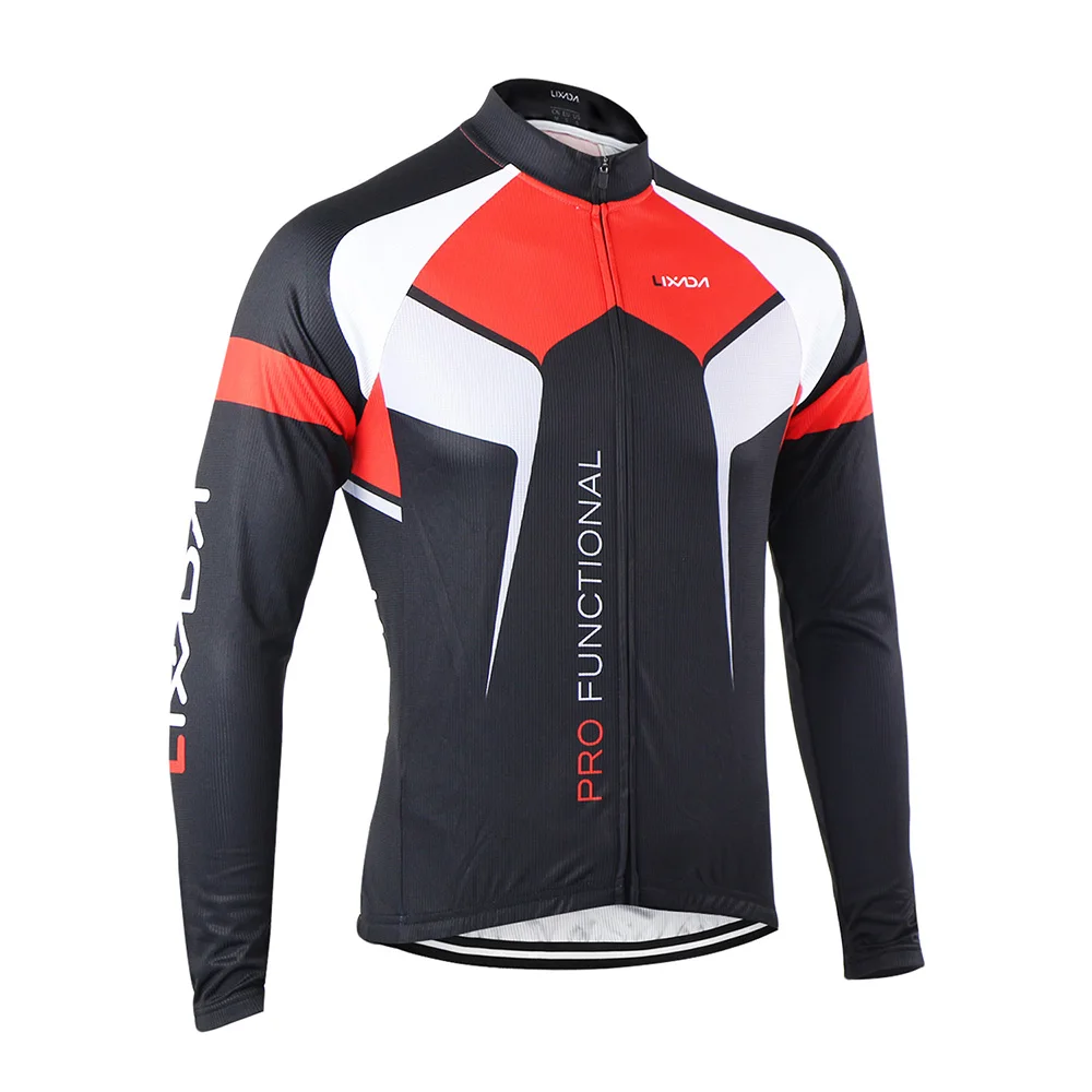 Lixada Spring Autumn Cycle Clothing Set Sportswear Suit Bicycle Bike Outdoor Long Sleeve Jersey + Pants Breathable Quick-dry Men