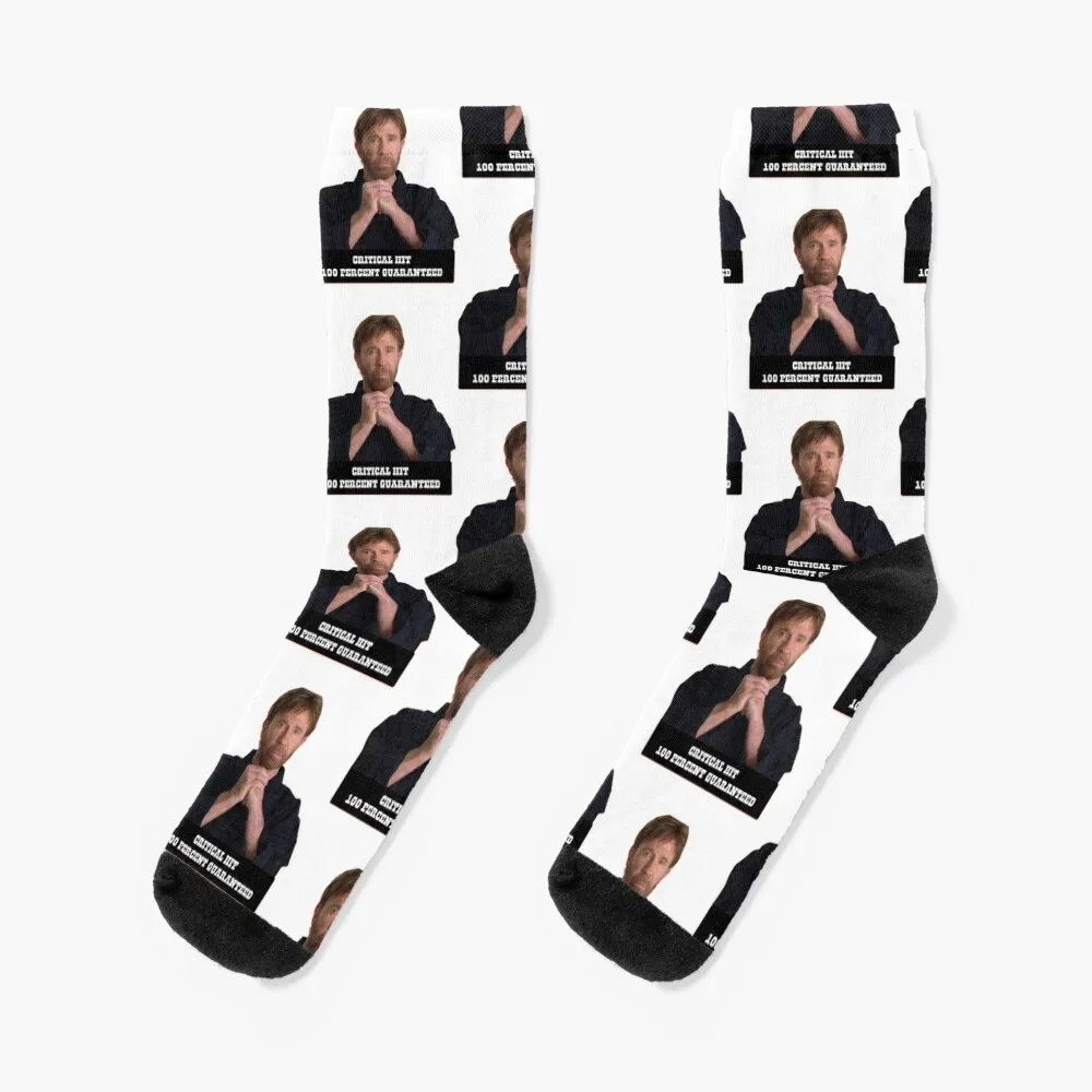 Chuck Norris Critical Hit Socks gift short cotton Girl'S Socks Men's